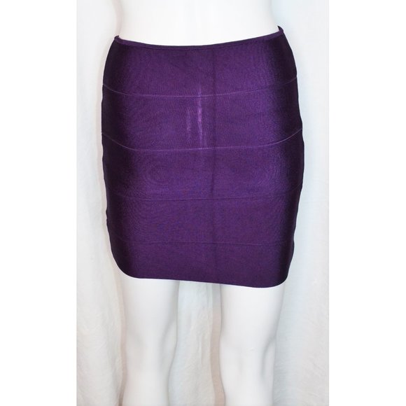 A/X Armani Exchange Bandage Front Zipper Mini Skirt Purple Size Sm - Picture 5 of 6
